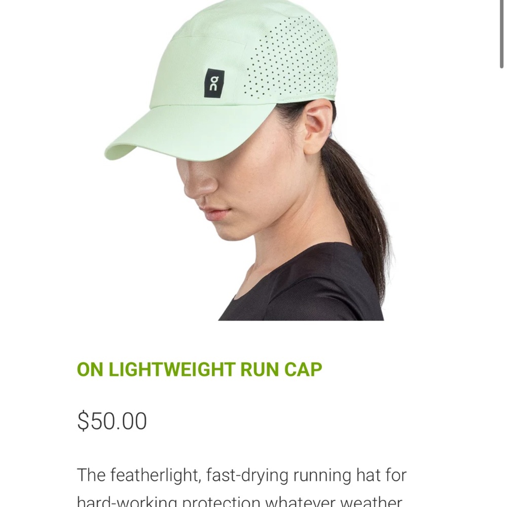 ON lightweight running cap - mint